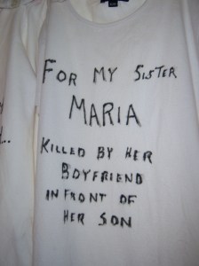 For my sister Maria- killed by her boyfriend in front of her son